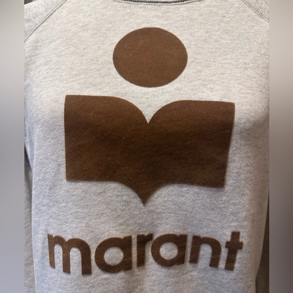 Isabel Marant Étoile Millyny Sweatshirt Ecru/Camel Size 40 6/8 - Picture 2 of 11